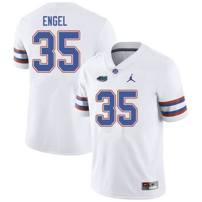 Men's Florida Gators #35 Kyle Engel NCAA Jordan Brand White Authentic Stitched College Football Jersey QCK4662TG